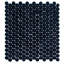 Carreau rond noir en mosaïque 11 x 12 Noir Luxe (4,83 pieds carrés / boîte) Noir Luxe