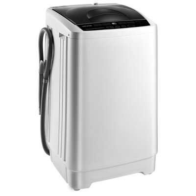 Machine à laver portative, laveuse portative de 1,3 pi³ avec affichage à DEL, tambour en acier inoxydable, 8 programmes de lavage et 6 niveaux d'eau réglables, laveuse portative pour appartements, véhicules récréatifs et dortoirs