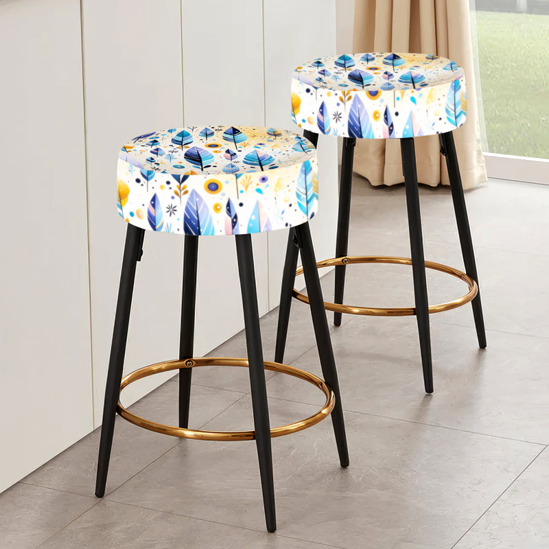 Ensemble de 2 tabourets de bar Tribal Dreamscape