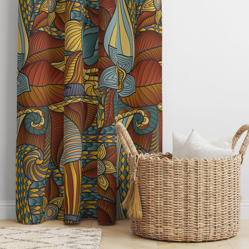 Semi Sheer Curtain Panel Pair, 20" W x 61" L