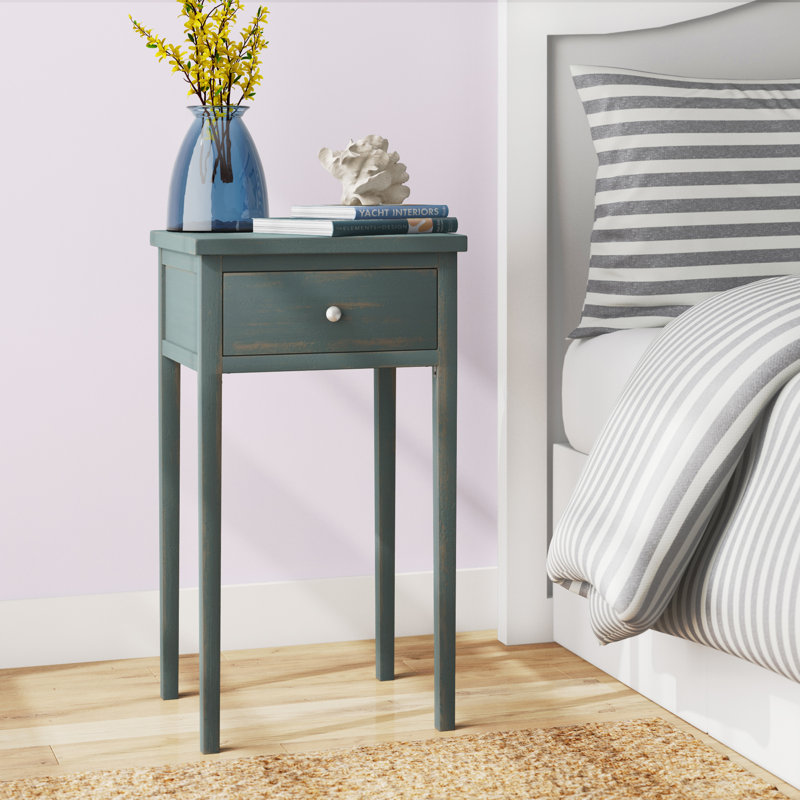 Evangelyne Solid Wood End Table with Storage