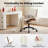 Modern Walnut Bentwood Armless Task Chair with Diamond Tufted Backrest-651689549