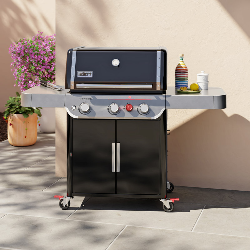 Weber Genesis E-325 Gas Grill, Black, Liquid Propane