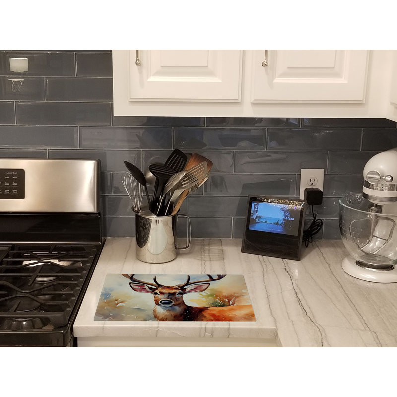 Deer Glass Cutting Board Large