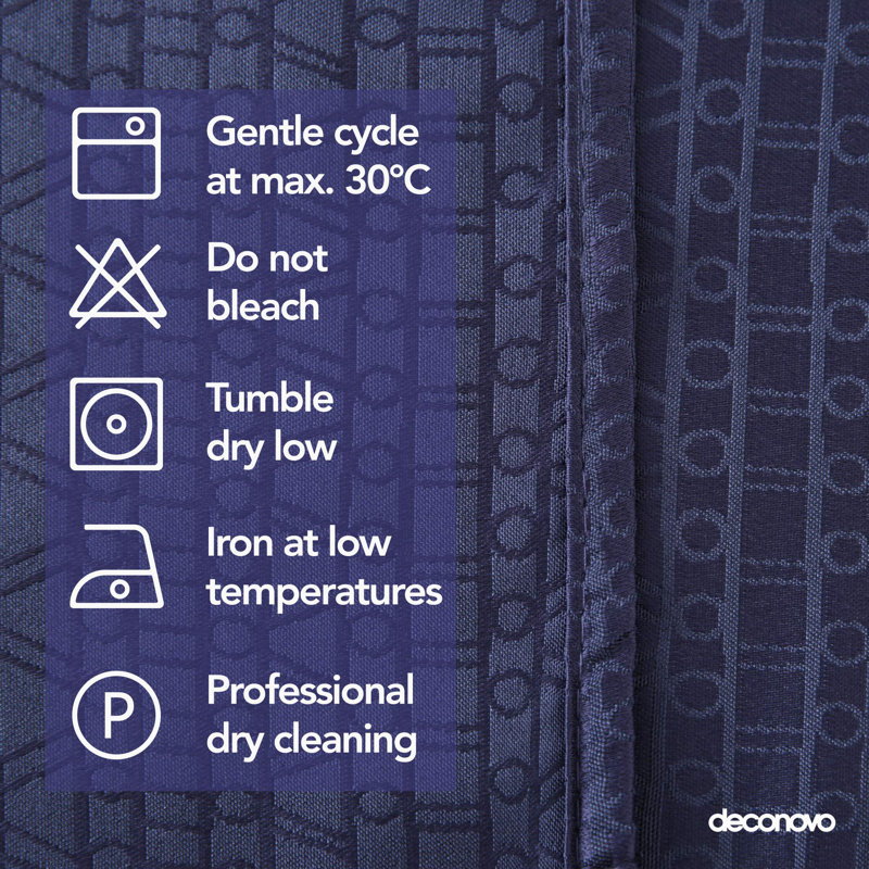 Decorations Square Table Cloth Jacquard Design Pattern Water Resistant Wrinkle Free Decorative Tablecloths, Navy Blue