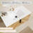 36"  Wall-Mounted Floating Single Bathroom Vanity Set With White Ceramic Sink And Chevron Wood Grain Cabinet-1823375156-1673589192