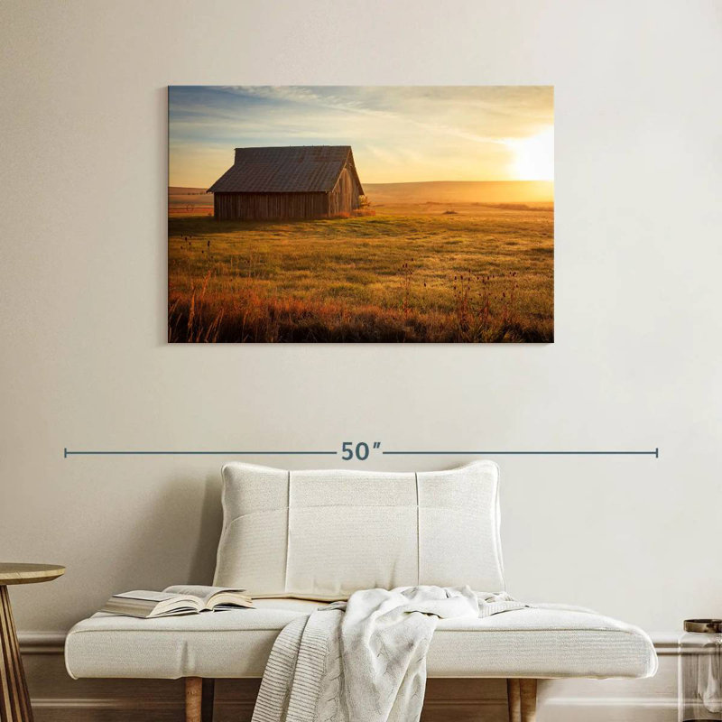 Lilie Wooden Barn At Sunset