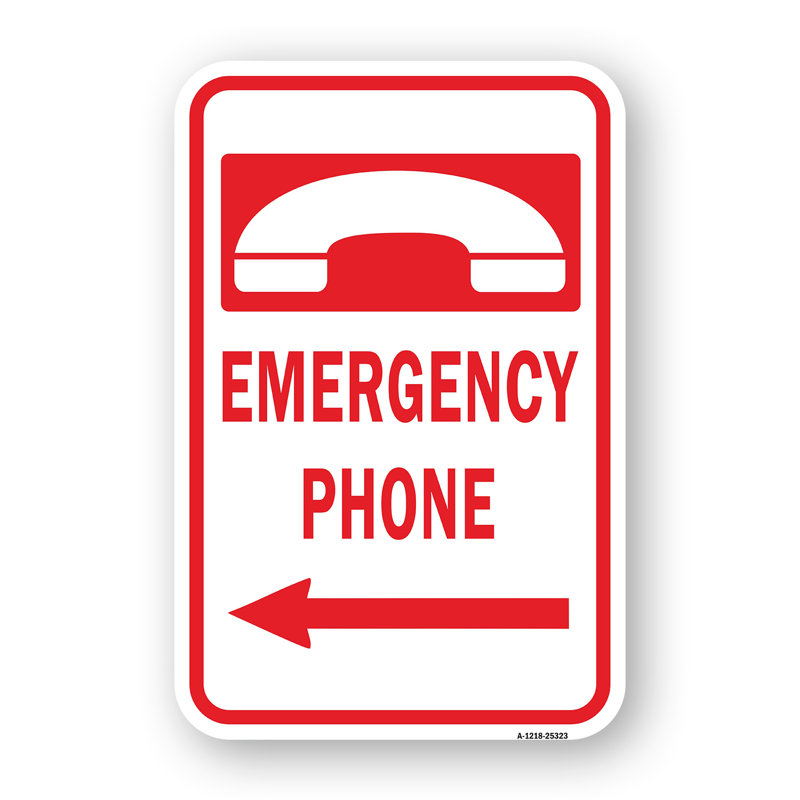Panneau de secours d'urgence avec panneau de flèche gauche 12 po x 18 po