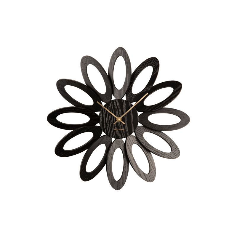40cm Wall Clock, Black/Gold