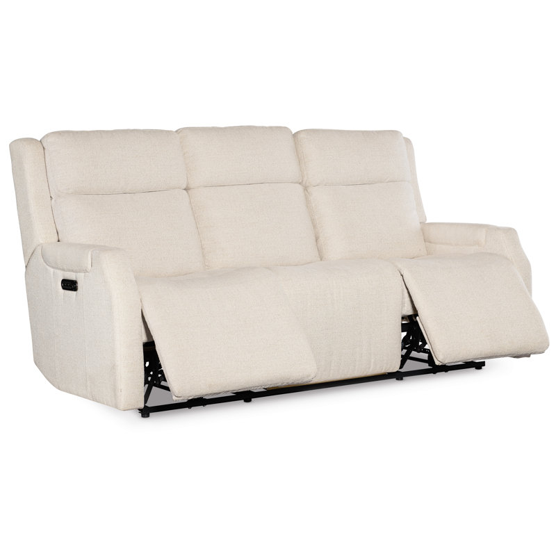 The Zero Gravity Power Sofa with Power Headrests and Lumbar, White/Cream