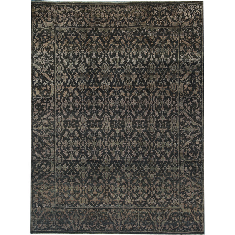 Cotton Oriental Area Rug in Brown
