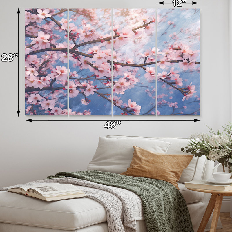 Ensemble de salon minimaliste en cerisier rose