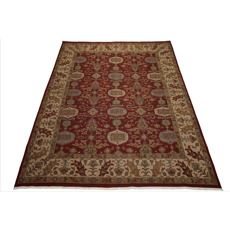 Tapis réversible en laine noué à la main 9 pi 2 po x 11 pi 11 po Nourmak