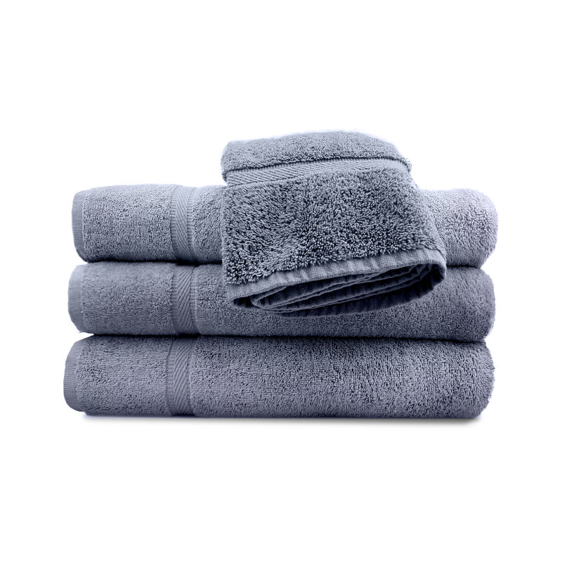 Ensemble de serviettes 12 pièces 100% coton Goi, Bleu colonial