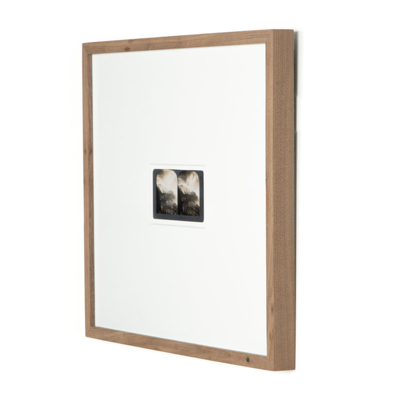 Rustic Walnut Framed Swiss Alps Print with Clear Acrylic Glazing