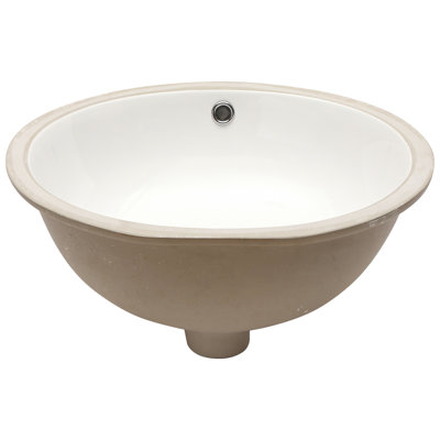 Lavabo de salle de bain encastré en céramique blanc avec trop-plein - 19 po x 16 po, ovale, teinté, choix de rénovation ovale 19 po x 16 po, blanc, trop-plein, teinté
