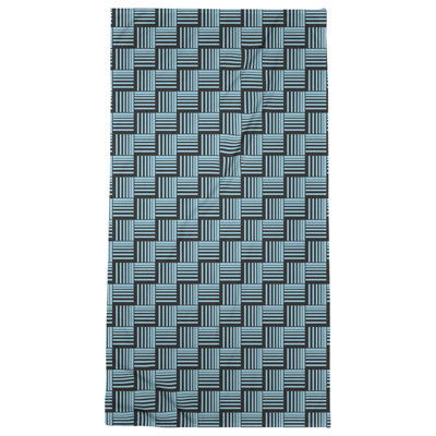 Serviette de plage à rayures tressées classique