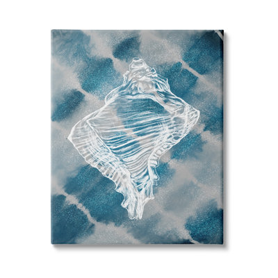 Cravate bleu marine rétro Conch Shell par Ziwei Li 927