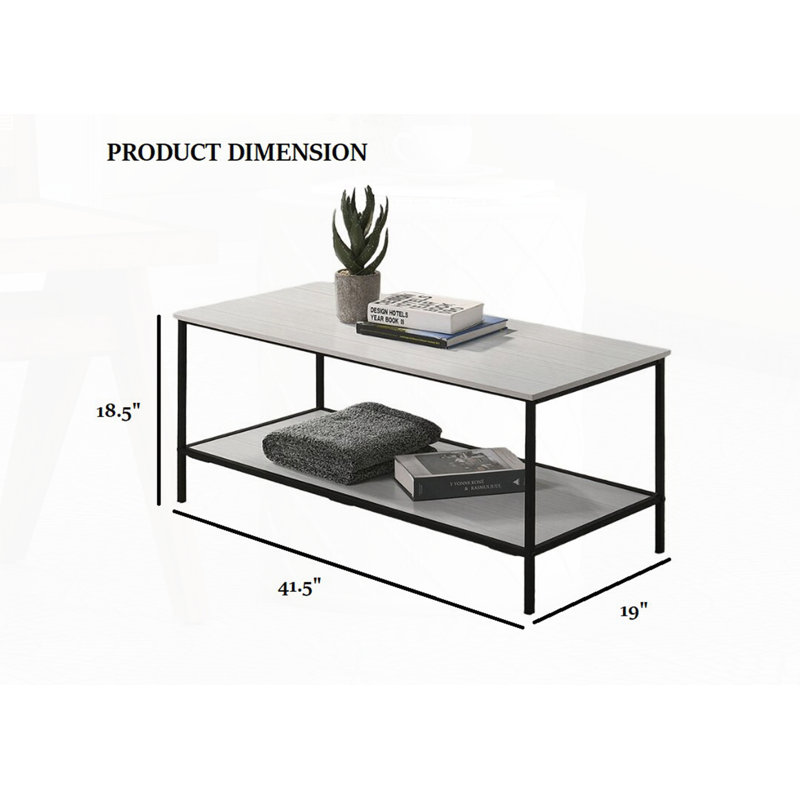 Rustic Style 3Pc Table Set, White