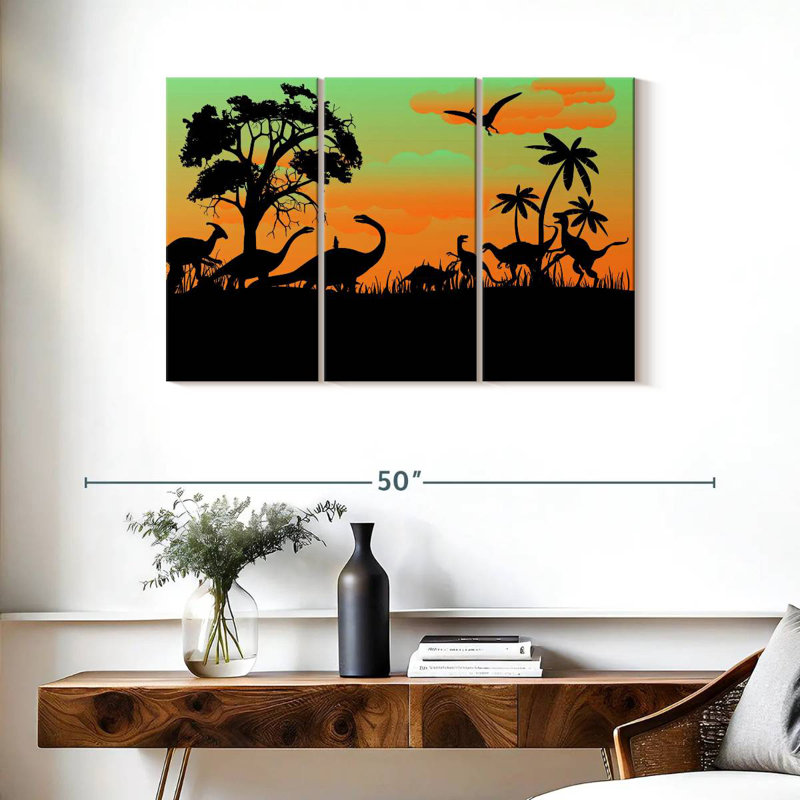 Brampt Dinosaurs Silhouette, 24" H x 38" W