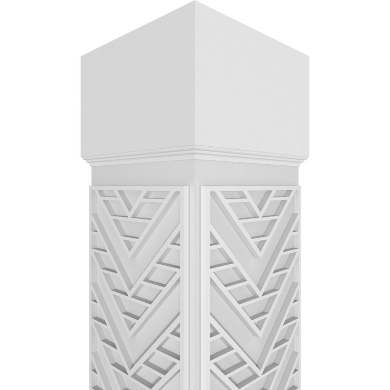 Gilcrest carré non effilé avec colonne standard Capital et standard, H 120 po x l 11,625 po x P 11,625 po