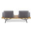 Causeuse d'extérieur avec table basse Canoga