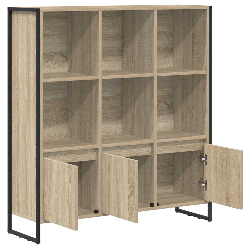 108cm H x 99.5cm W Steel Book Cabinet Bookcase, Sonoma