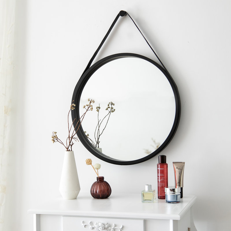 Chavarria Flat Wall Mirror, Black