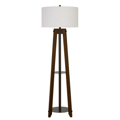 Ozzie 65'' Walnut Tripod Floor Lamp