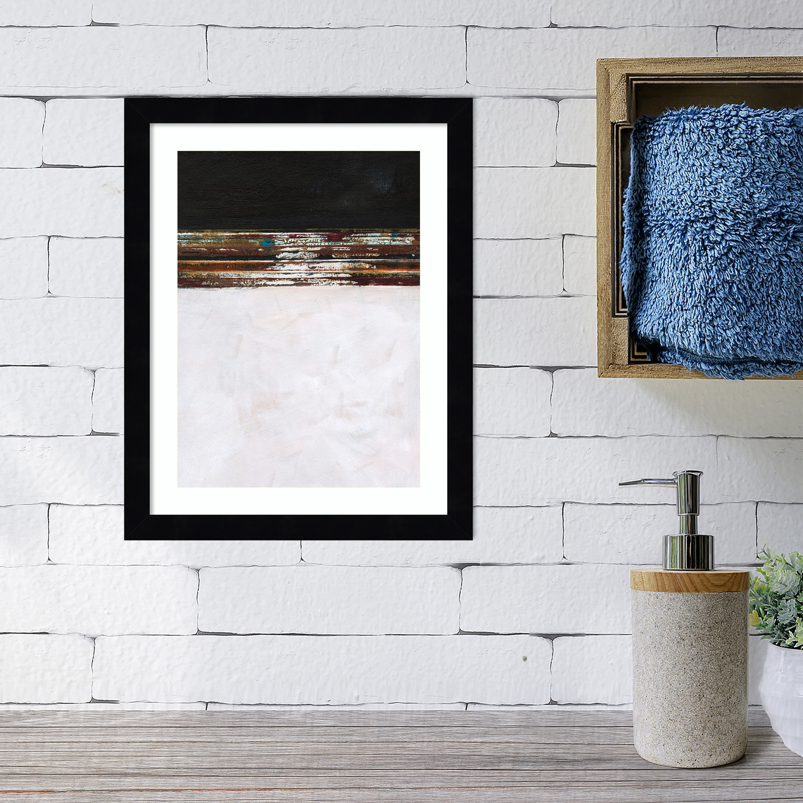 A Sense Of Space III by Jodi Fuchs, Black Framed Paper, 14.12" H x 11.12" W x 0.88" D