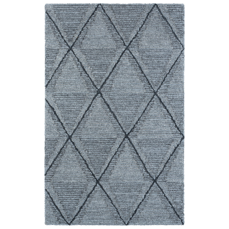 Egwin Hand Tufted Performance Geometric Rug, Rectangle 3' x 5'