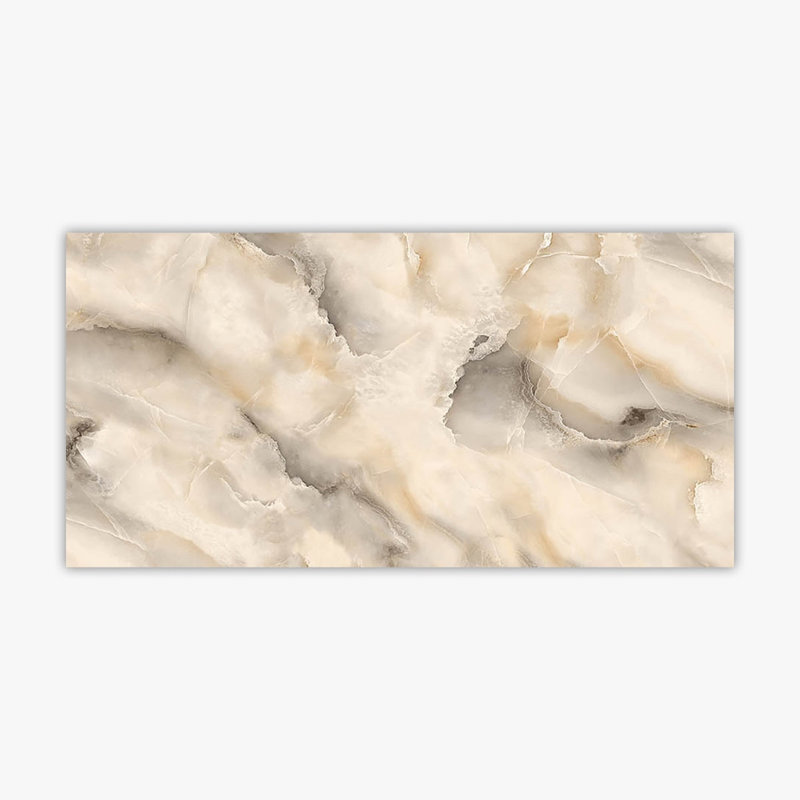 12" x 24" Porcelain Marble Look Wall & Floor Tile, Blue/Beige