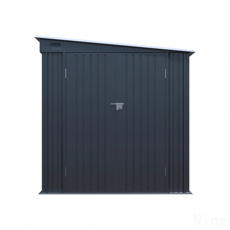 Remise de rangement extérieure en acier galvanisé de 6 pi x 8 pi avec portes doubles verrouillables