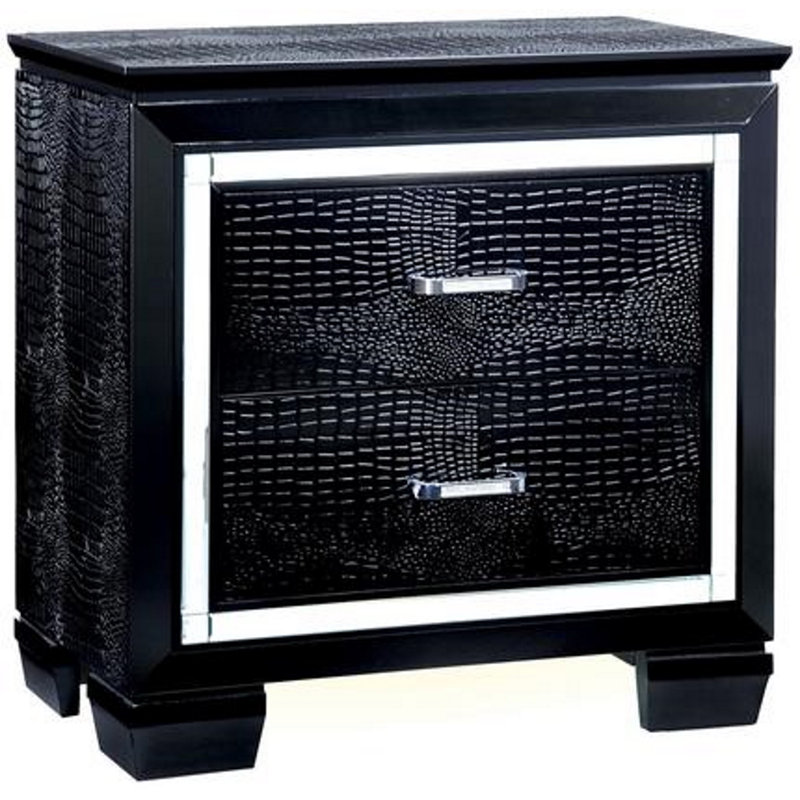 Sariyah 30'' W Solid Wood Nightstand, Black