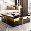 Table basse moderne carrée avec rangement à 4 tiroirs 43,3 po-131147730