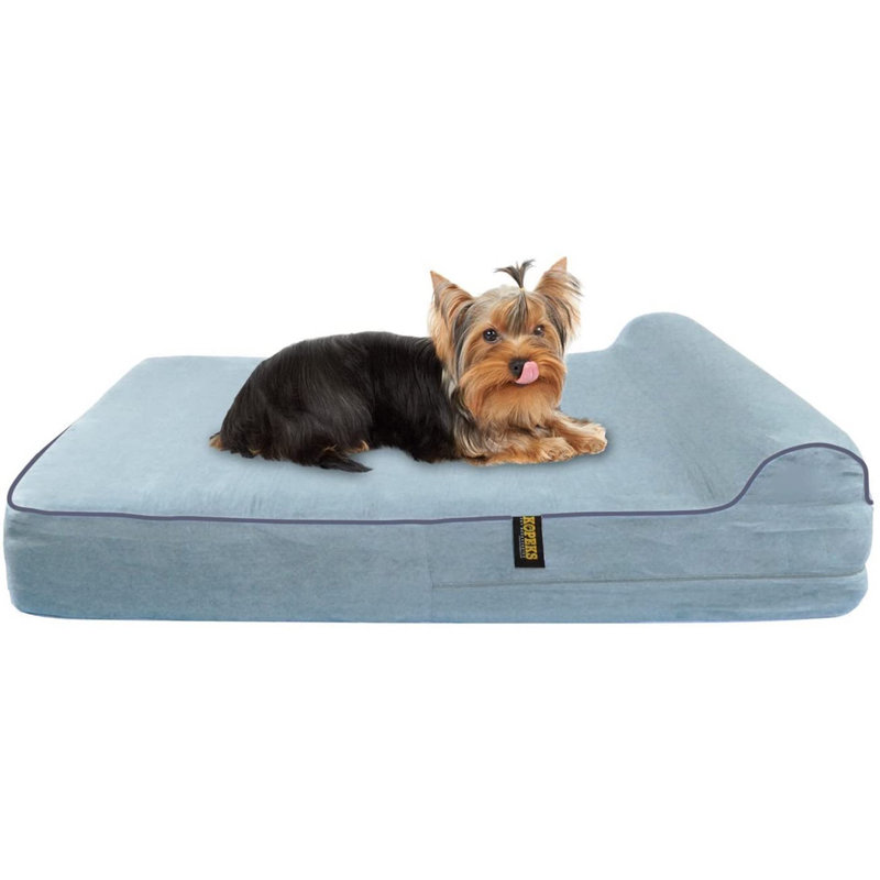 Jamari Orthopedic Cotton Pet Bed, Grey, 10cm H x 63cm W x 50cm D