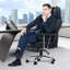 PU Leather Executive Chair with Footrest and Lumbar Support-1308194036