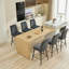 Ensemble de 2 tabourets de bar, polyester gris foncé, structure en métal, hauteur 39,76 pouces, design contemporain