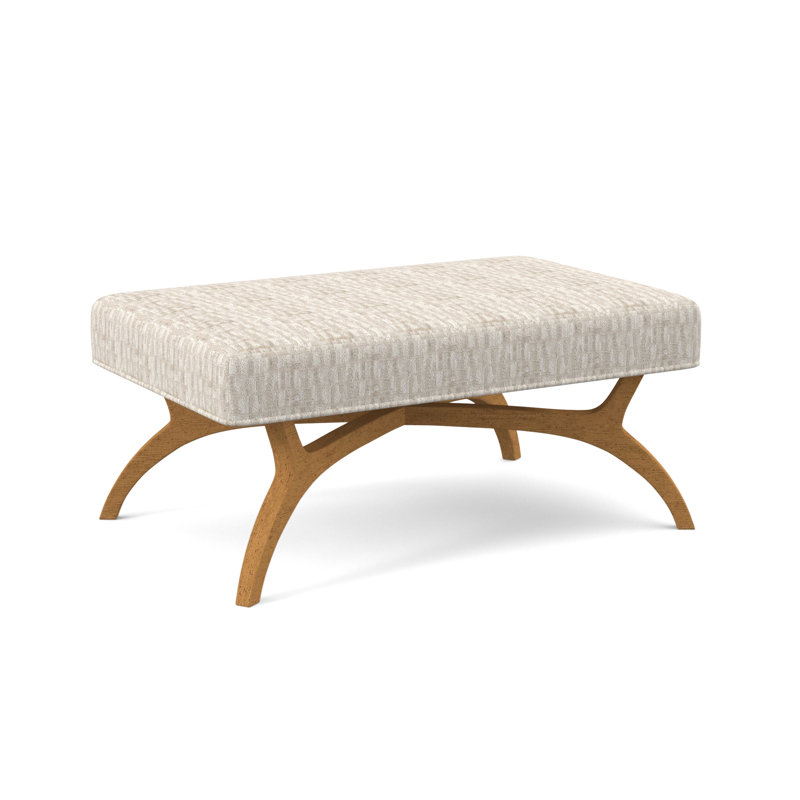 Ansel Upholstered Bench, Amber, White Caps Fog