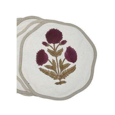 Fabdivine 15"Timeless Scalloped Placemats - Badshah
