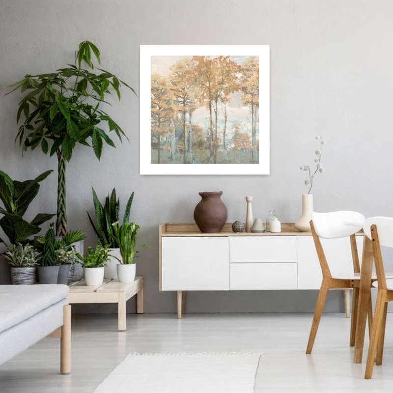 Art contemporain avec des arbres abstraits, H 36 po x l 36 po
