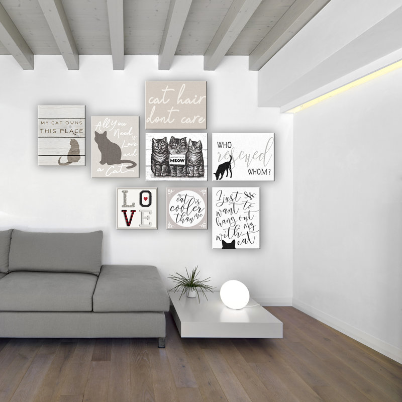 «My Cat Owns This Place» par Daphne Polselli - reproduction d'art textuel, H 15 po x l 10 po, Sans cadre
