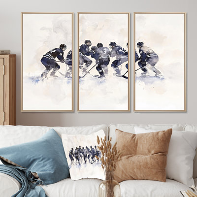 Hockey Team Before A Game III - Sport Hockey Wall Art Set