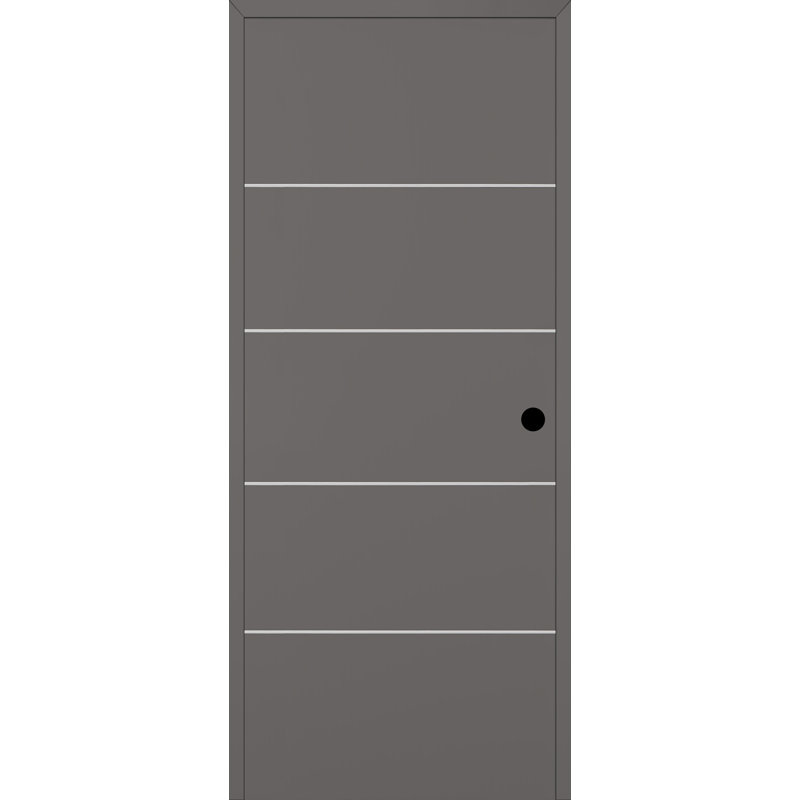 Intérieur en bois manufacturé 4H Optima, Gauche, 27,75 po x 79,37 po, Gris mat