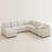 Upholstered Chenille L-Shaped Oversized Modular Sectional Sofa With Recessed Storage Armrests-1423297505