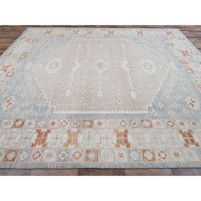 Tapis oriental rose clair 11 pi 7 po x 14 pi 9 po Anatolian Village