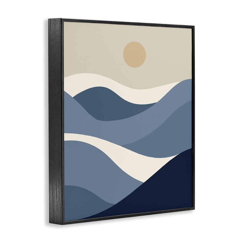  Lune sur Blue Hills, estampe numérique par Daphne Polselli, H 20 po x l 16 po, Giclée encadrée noir minuit