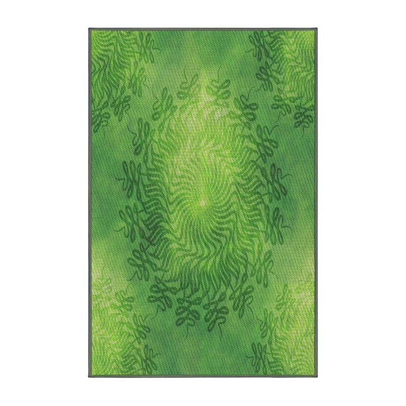 Tapis uni en laine et polyester tissé à la machine, Rectangle 2 pi x 3 pi