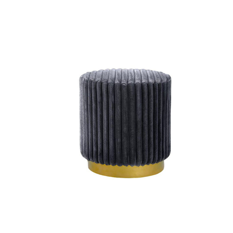 Tabouret d'appoint rond, Gris foncé