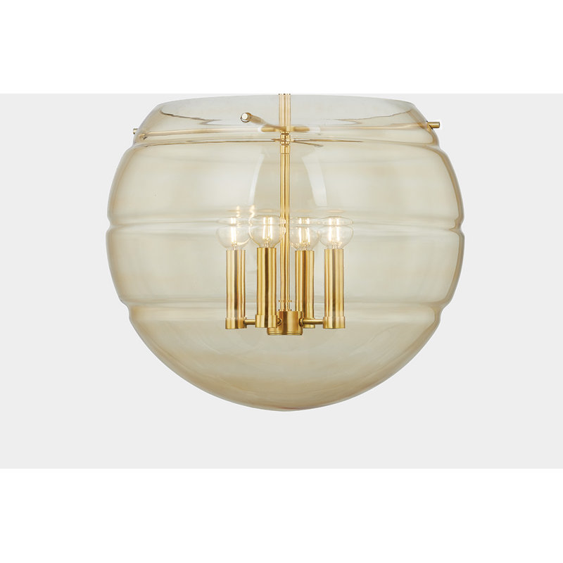 GILL PENDANT, 20" H x 19.5" W x 19.5" D